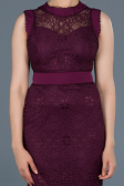Short Plum Invitation Dress ABK510