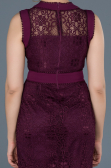 Short Plum Invitation Dress ABK510