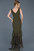 Front Short Back Long Olive Drab Mermaid Prom Dress ABO036