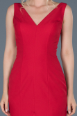 Front Short Back Long Red Mermaid Prom Dress ABO036