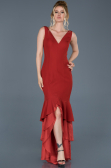 Front Short Back Long Orange Mermaid Prom Dress ABO036