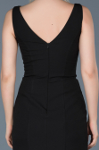 Front Short Back Long Black Mermaid Prom Dress ABO036