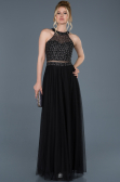 Long Black Engagement Dress ABU766