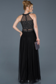 Long Black Engagement Dress ABU766