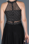 Long Black Engagement Dress ABU766