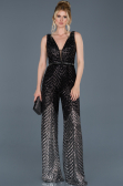 Black-Silver Invitation Dress ABT022