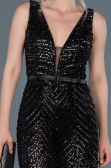 Black-Silver Invitation Dress ABT022