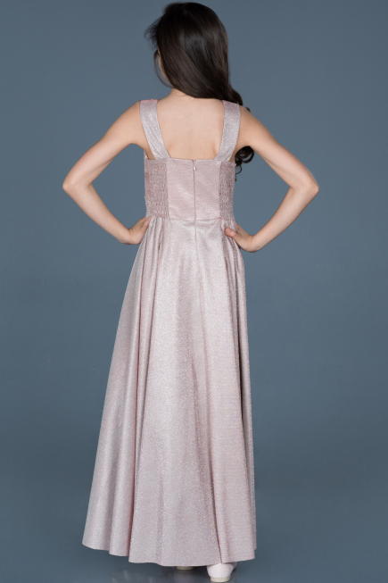 Long Powder Color Girl Dress ABU777