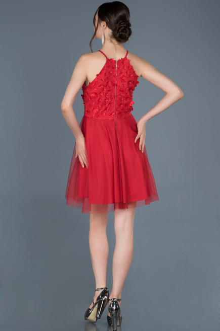 Short Red Prom Gown ABK416