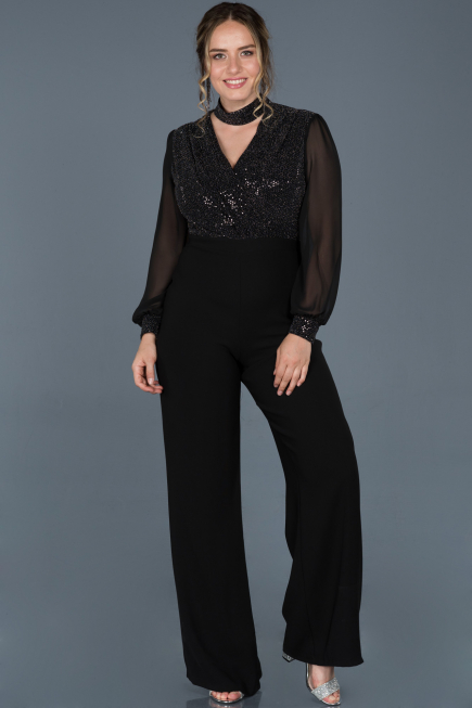 Black Oversized Evening Dress ABT031