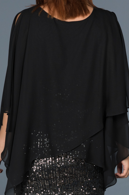 Short Anthracite Pregnancy Evening Dress ABK506