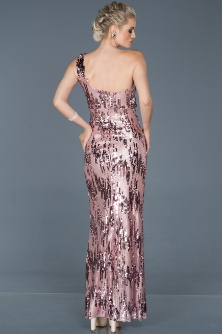 Long Powder Color Prom Gown ABU835