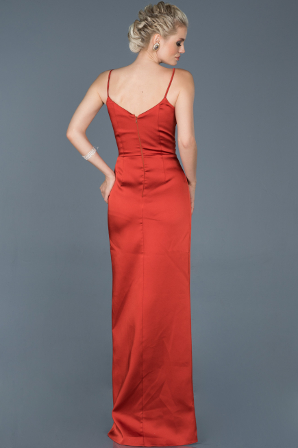 Orange Long Engagement Dress ABU564