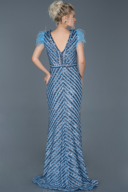 Long Indigo Evening Dress ABU881