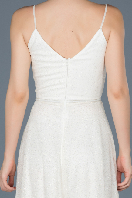 Long White Engagement Dress ABU888
