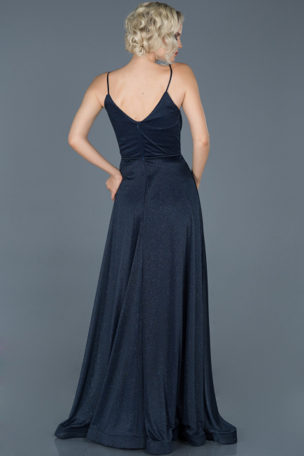 Long Navy Blue Engagement Dress ABU888