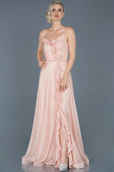 Long Powder Color Engagement Dress ABU888