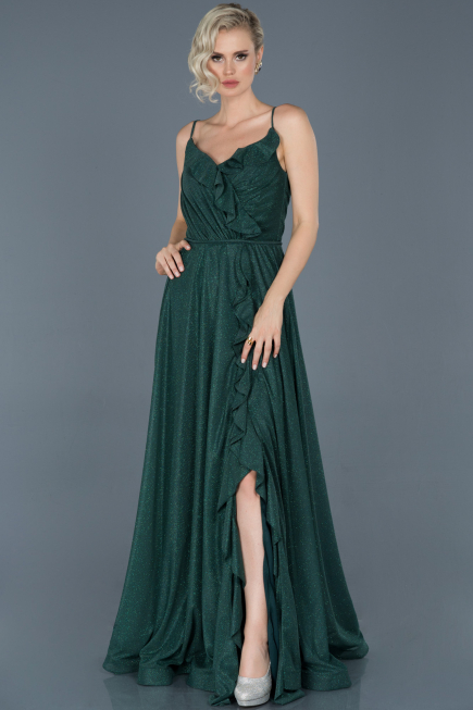 Long Emerald Green Engagement Dress ABU888