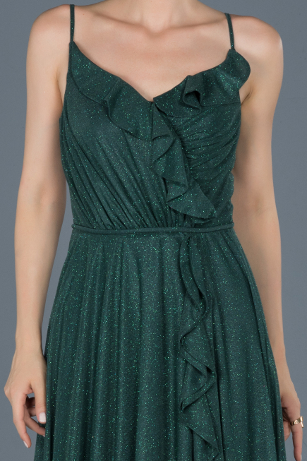Long Emerald Green Engagement Dress ABU888