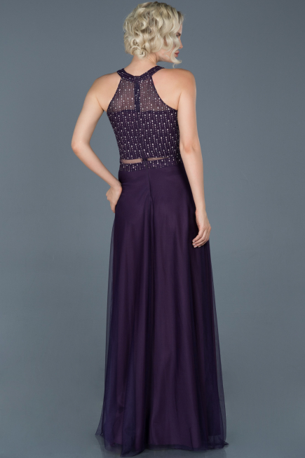 Purple Long Engagement Dress ABU766