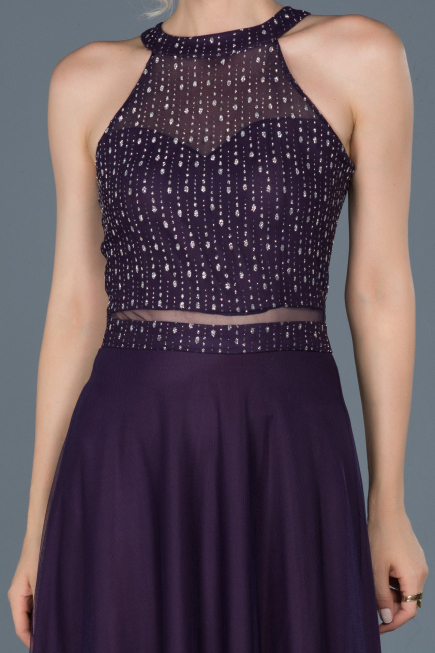 Purple Long Engagement Dress ABU766
