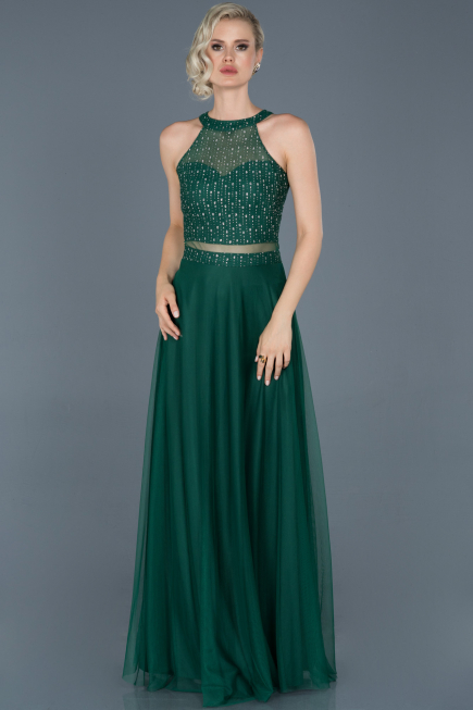 Green Long Engagement Dress ABU766
