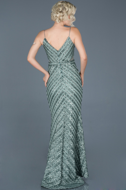 Long Turquoise Mermaid Evening Dress ABU892