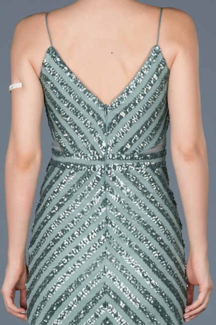 Long Turquoise Mermaid Evening Dress ABU892