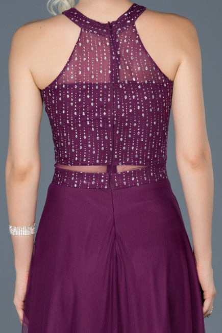 Plum Long Engagement Dress ABU766