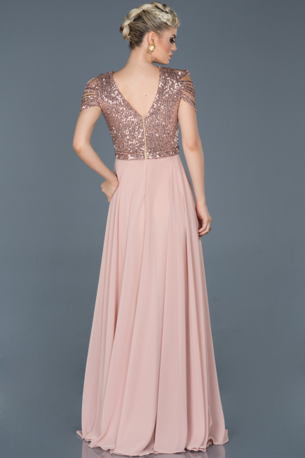 Long Powder Color Invitation Dress ABU932