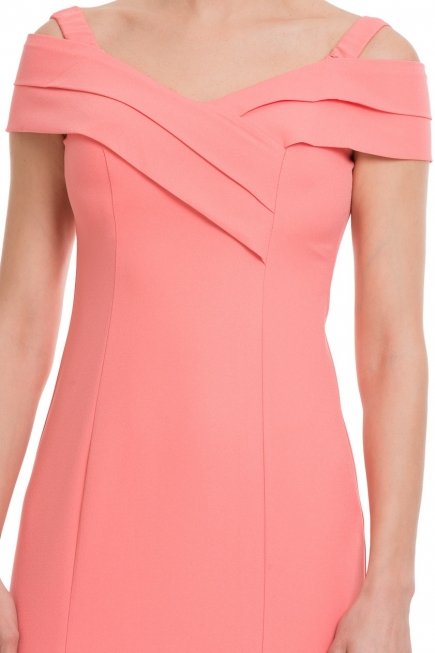 Uzun Pembe Abiye Elbise C7027