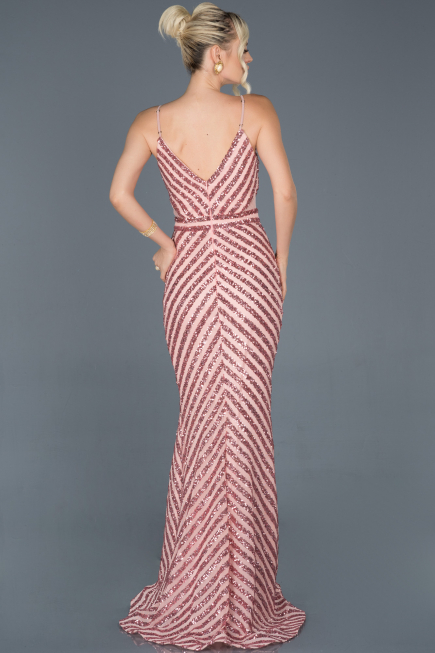 Powder Color Long Mermaid Evening Dress ABU892