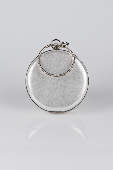 Silver Plaster Fabric Box Bag VI0259