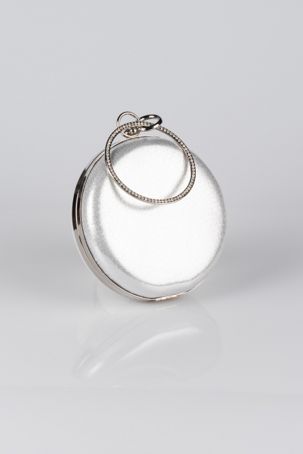 Silver Plaster Fabric Box Bag VI0259