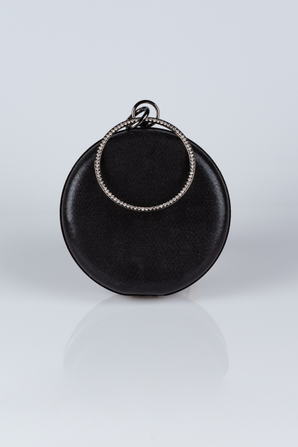 Black Plaster Fabric Box Bag VI0259