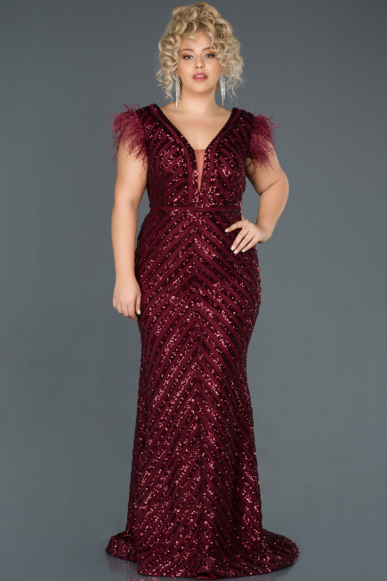 Long Burgundy Evening Dress ABU1044