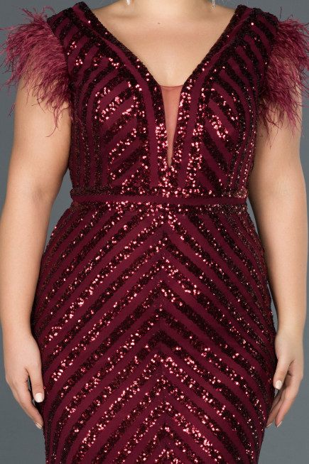 Long Burgundy Evening Dress ABU1044