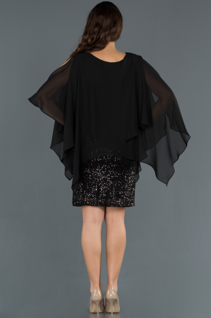 Short Black Pregnancy Evening Dress ABK506
