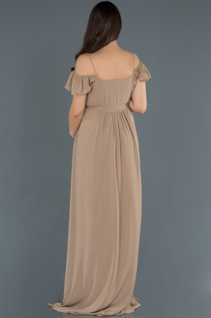 Long Mink Pregnancy Evening Dress ABU756