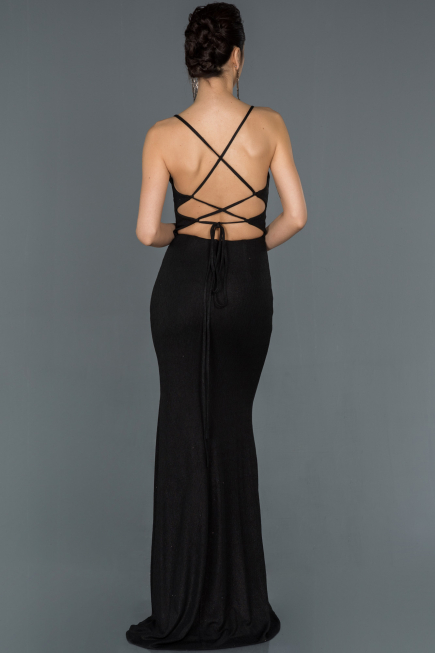 Long Black Evening Dress C7032