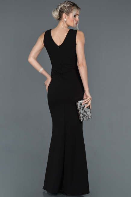 Long Black-Silver Evening Dress ABU1190
