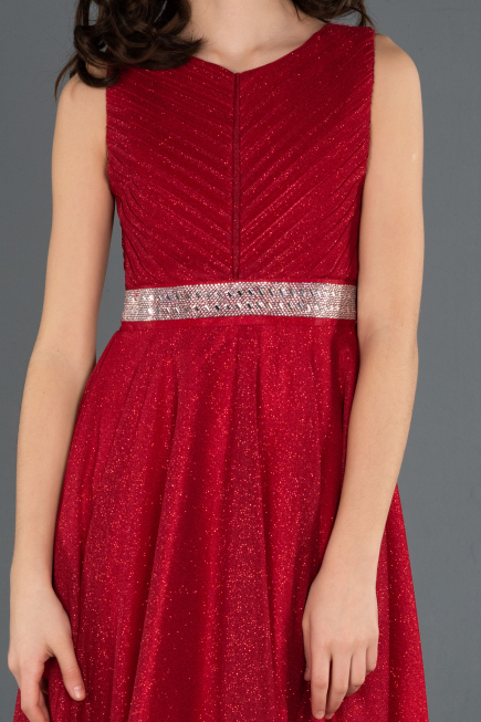 Long Red Girl Dress ABU1228