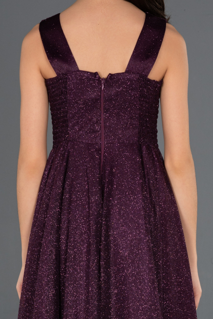 Long Dark Purple Girl Dress ABU1228