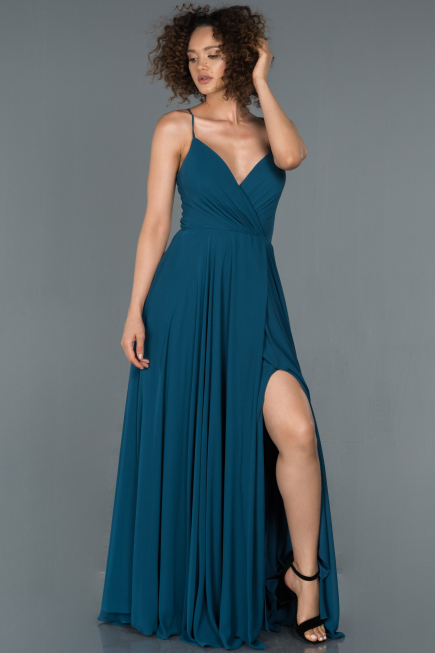 Long Oil Green Prom Gown ABU1305