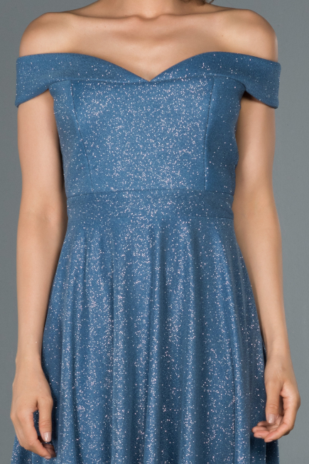 Short Indigo Invitation Dress ABK827