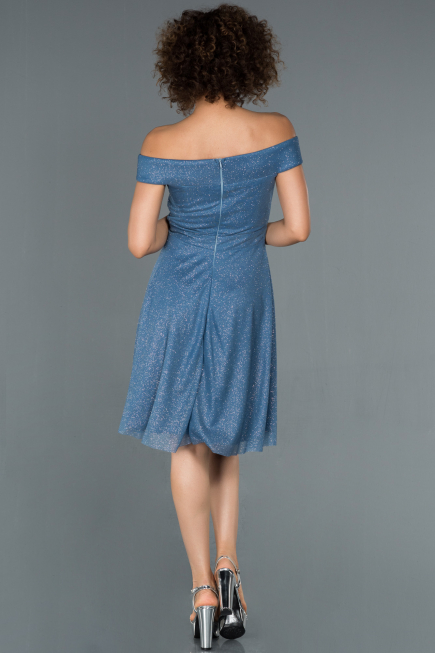 Short Indigo Invitation Dress ABK827