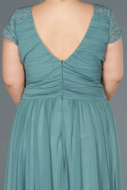 Long Firuze Plus Size Evening Dress ABU025