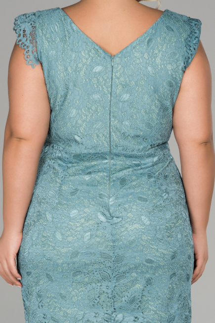 Mint Short Oversized Evening Dress ABK010