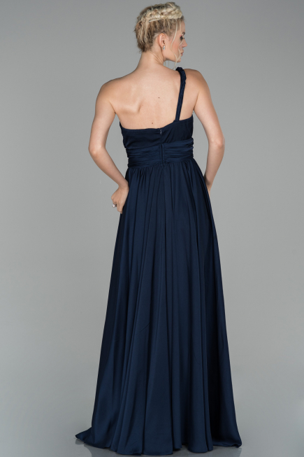 Navy Blue Long Engagement Dress ABU1142