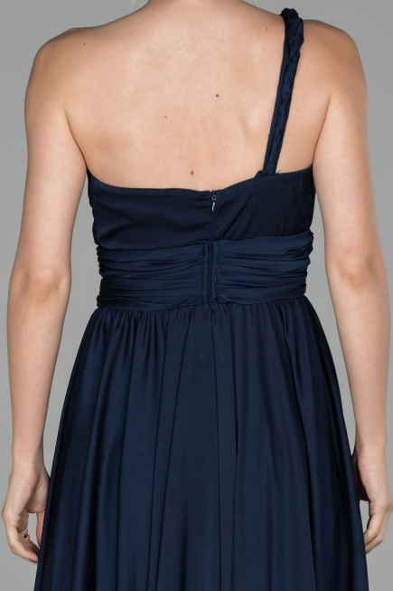 Navy Blue Long Engagement Dress ABU1142
